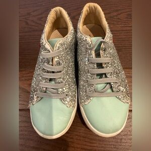 Marc Joseph New York - Sparkle Mint Kids Sneakers - Glitter Accent Shoes